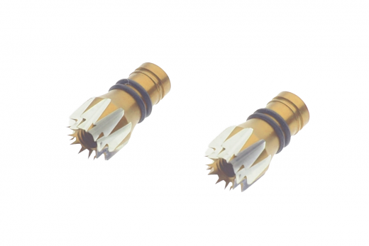Steuerknüppelendstück / Gimbal Stick End / Typ D in gold mit M3 Gewinde 2Stück