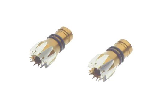 Steuerknüppelendstück / Gimbal Stick End / Typ D in gold mit M3 Gewinde 2Stück