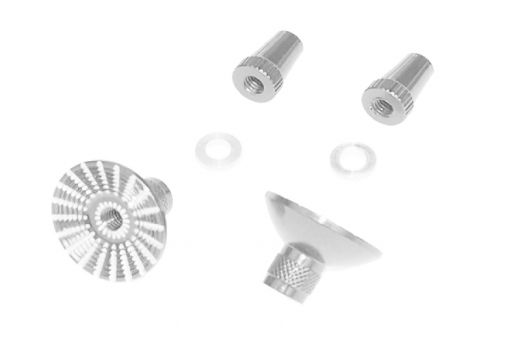 Steuerknüppelendstück / Gimbal Stick End / Typ E in silber mit M4 Gewinde 2Stück