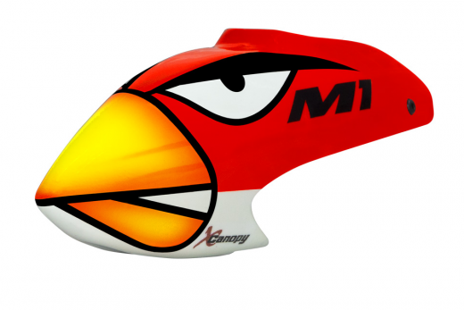 XCanopy Airbrush Fiberglas Angry Bird Haube für OMPHobby M1
