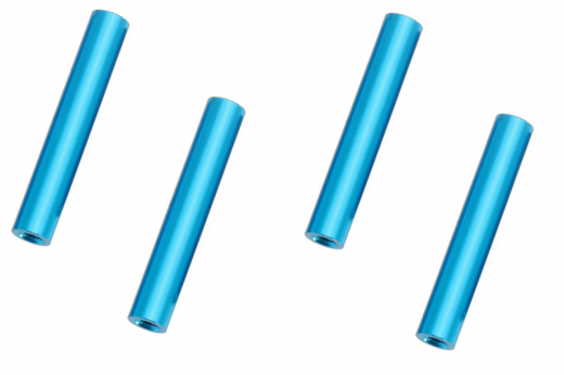 Abstandshalter / Spacer / Standoff M3 Aluminium eloxiert glatt in türkis 4Stück 50mm