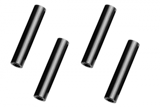 Abstandshalter / Spacer / Standoff M3 Aluminium eloxiert glatt in schwarz 4Stück 40mm