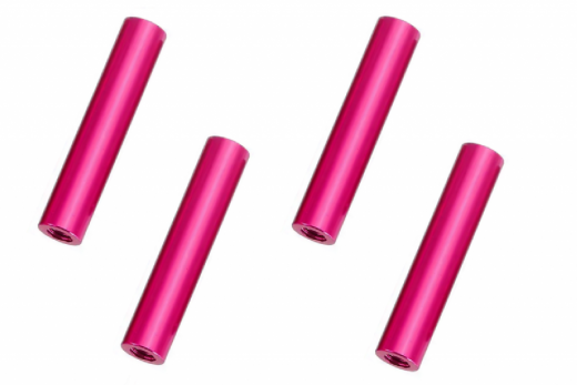 Abstandshalter / Spacer / Standoff M3 Aluminium eloxiert glatt in pink 4Stück 40mm