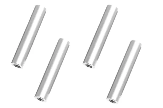 Abstandshalter / Spacer / Standoff M3 Aluminium eloxiert glatt in silber 4Stück 40mm