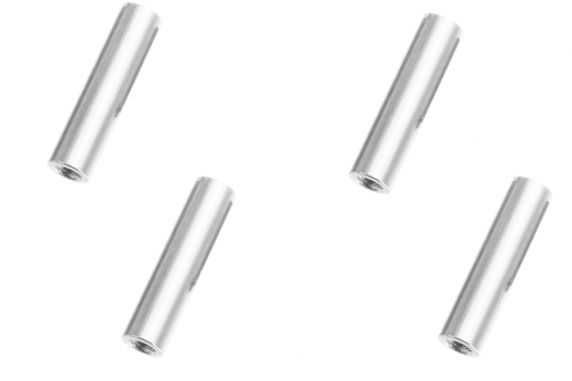 Abstandshalter / Spacer / Standoff M3 Aluminium eloxiert glatt in silber 4Stück 30mm
