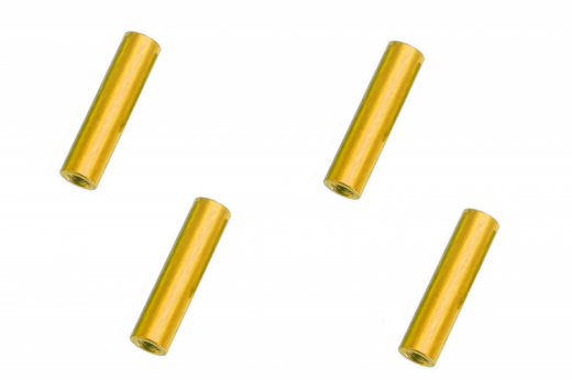 Abstandshalter / Spacer / Standoff M3 Aluminium eloxiert glatt in gold 4Stück 25mm