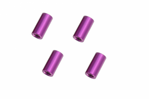Abstandshalter / Spacer / Standoff M3 Aluminium eloxiert glatt in violet 4Stück 15mm