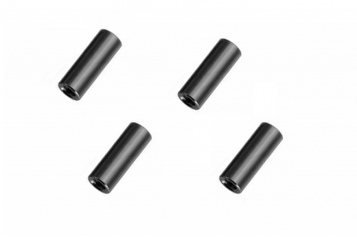 Abstandshalter / Spacer / Standoff M3 Aluminium eloxiert glatt in schwarz 4Stück 20mm