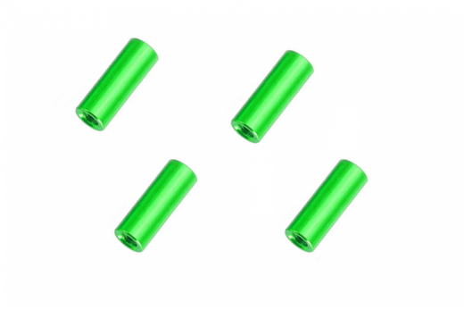 Abstandshalter / Spacer / Standoff M3 Aluminium eloxiert glatt in grün 4Stück 20mm
