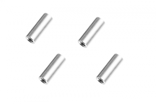 Abstandshalter / Spacer / Standoff M3 Aluminium eloxiert glatt in silber 4Stück 20mm