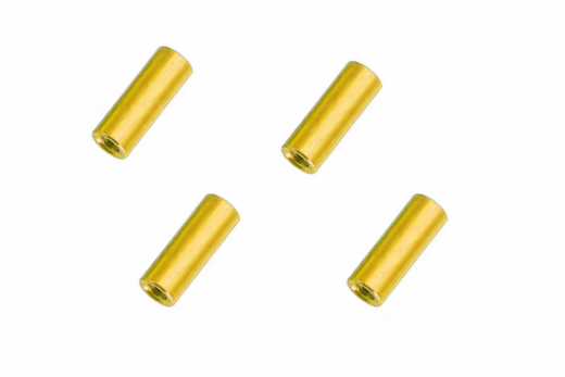 Abstandshalter / Spacer / Standoff M3 Aluminium eloxiert glatt in gold 4Stück 20mm