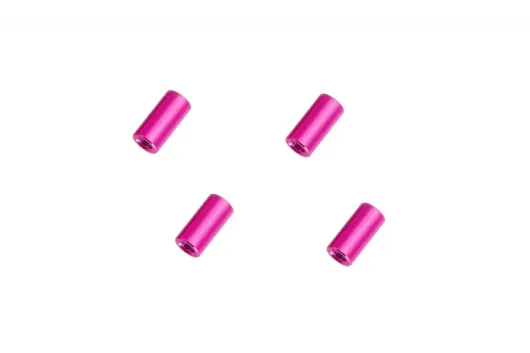 Abstandshalter / Spacer / Standoff M3 Aluminium eloxiert glatt in pink 4Stück 10mm