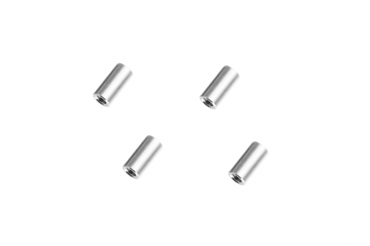 Abstandshalter / Spacer / Standoff M3 Aluminium eloxiert glatt in silber 4Stück 10mm