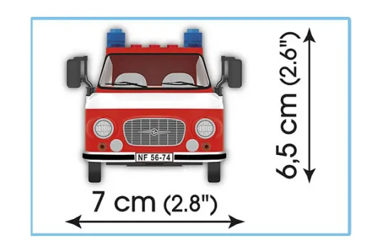COBI Klemmbausteine Auto BARKAS B1000 FEUERWEHR - 151 Teile