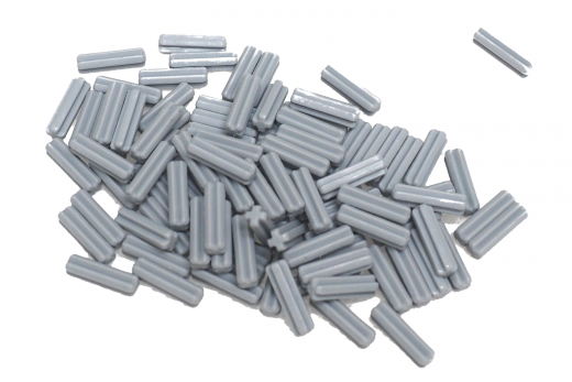 KBW Klemmbausteine Technik Achse 2L in hell grau 100Stück