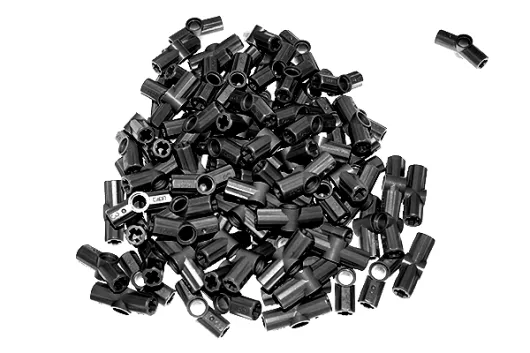 KBW Klemmbausteine Technik Achsenverbinder 3 in schwarz 100Stück