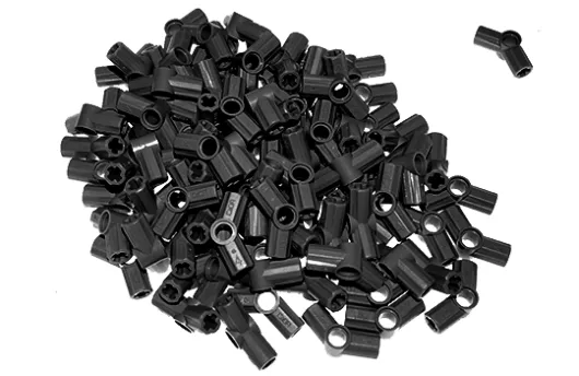 KBW Klemmbausteine Technik Achsenverbinder 4 in schwarz 100Stück