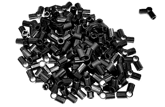 KBW Klemmbausteine Technik Achsenverbinder 5 in schwarz 100Stück