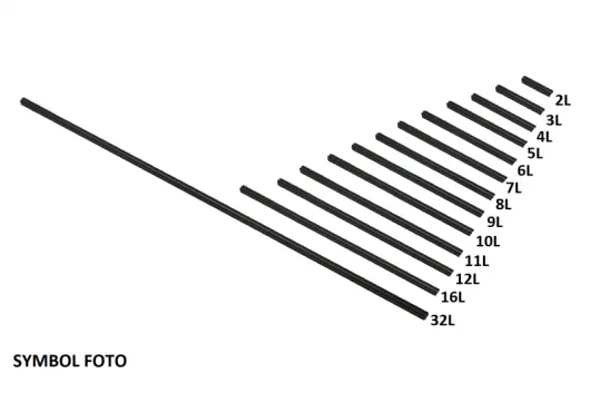 KBW Klemmbausteine Technik Achse 4L aus Kohlefaser (Carbonfaser) 5Stück