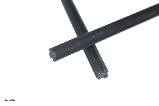 KBW Klemmbausteine Technik Achse 12L aus Kohlefaser (Carbonfaser) 5Stück