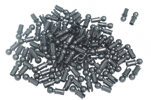 KBW Klemmbausteine Technik Pin 1/2 mit Kugelverbinder in schwarz 100 Stück