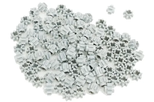 KBW Klemmbausteine Technik Zahnrad mit 8 Zähnen in hell grau 100Stück