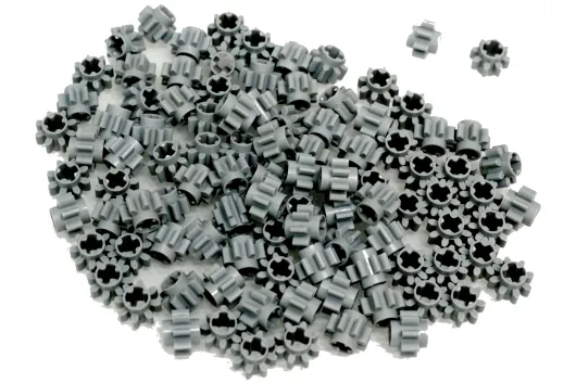 KBW Klemmbausteine Technik Zahnrad mit 8 Zähnen in dunkel grau 100Stück