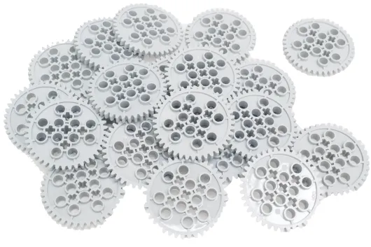 KBW Klemmbausteine Technik Zahnrad mit 40 Zähnen in hell grau 20Stück