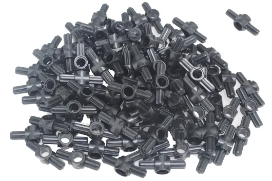 KBW Klemmbausteine Technik Achsenverbinder mit Achsen 2Fach in schwarz 100Stück