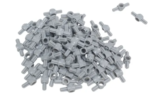 KBW Klemmbausteine Technik Achsenverbinder mit Achsen 2Fach in hell grau 100Stück