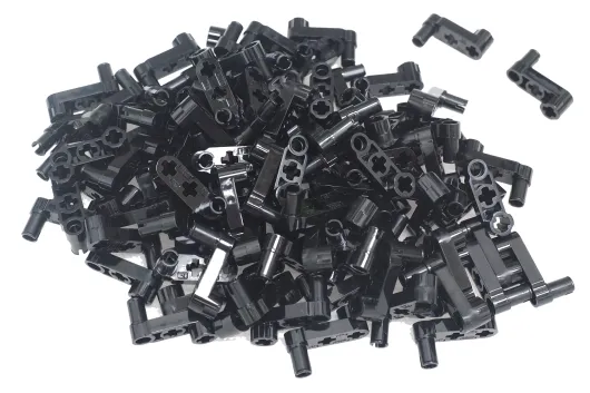 KBW Klemmbausteine Technik 1x3 Liftarm mit Achsen und pin Löchern in schwarz 100Stück