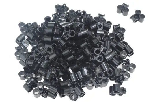 KBW Klemmbausteine Technik Pin und Achsverbinder senkrecht doppelt in schwarz 100Stück