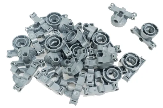 KBW Klemmbausteine Technik Radaufhängung mit 2 Pin Löcher und 2 Pin arm in dunkel grau 25Stück