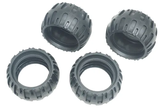 KBW Klemmbausteine Technik Reifen Set in schwarz 43x26mm 4Stück