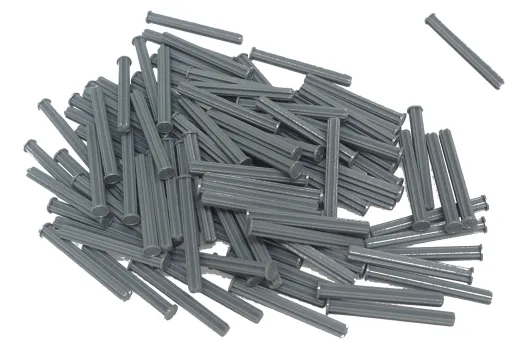 KBW Klemmbausteine Technik Achse 5L mit Stopper in dunkel grau 100Stück