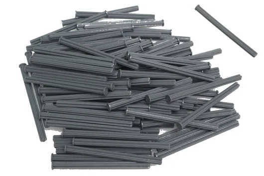 KBW Klemmbausteine Technik Achse 8L mit Stopper in dunkel grau 100Stück