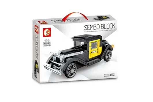 Sembo Klemmbausteine Oldtimer schwarz-gelb - 323 Teile