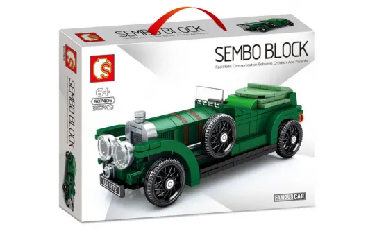 Sembo Klemmbausteine Oldtimer grün - 357 Teile