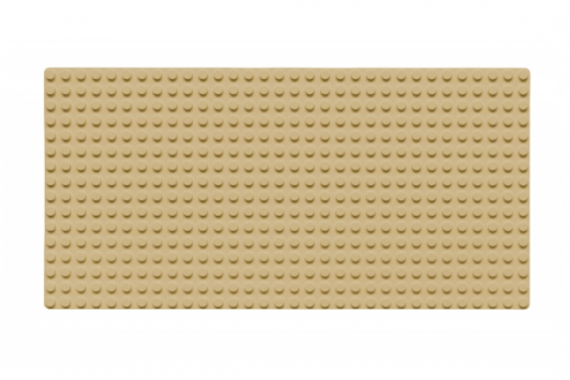 Wange Grundplatte sand gelb 16x32 Noppen, ca. 25,5x13cm