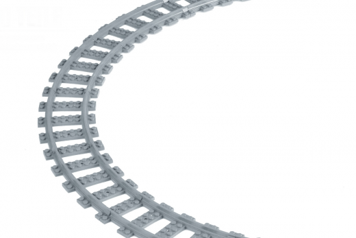 STS Klemmbausteine Eisenbahn Schiene Kurven/Gebogen STANDARD RADIUS im Karton - 30Stück