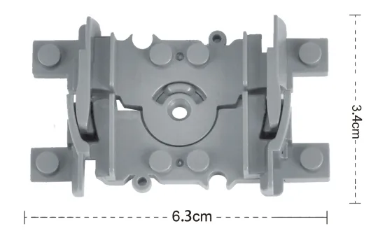 STS Klemmbausteine Eisenbahn Schiene Flexschienen im Karton - 100Stück