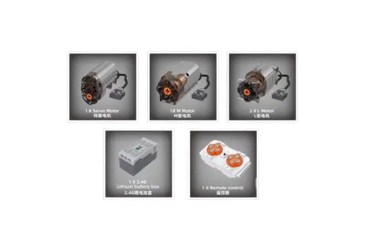 MouldKing Klemmbausteine Traktor rot - 2716 Teile