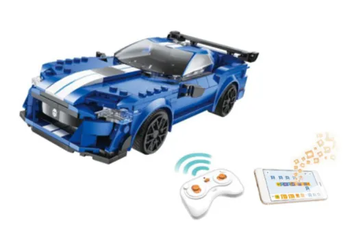 CaDA Klemmbausteine Blue Knight 500 - RC Set RTR mit Fernsteuerung oder via APP und Antriebsset - 325 Teile