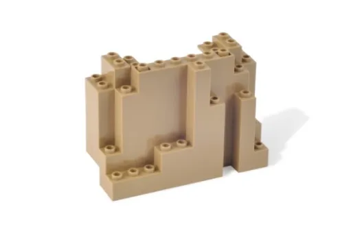 KBW Klemmbausteine Felsen Rock Panel 4x10x6 Rechteckig in Dunkel Beige / Dark Tan 5Stück