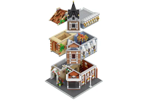 MouldKing Klemmbausteine Restaurant mit LED Beleuchtung - 3039 Teile