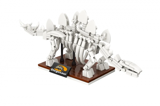Linoos Klemmbausteine Dino Museum Stegosaurus - 199 Teile