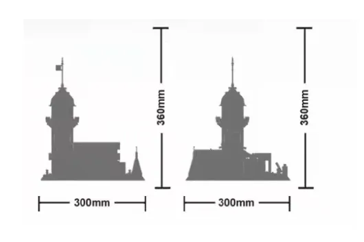 Wange Klemmbausteine - Maiden's Tower / Jungfrauenturm in Istanbul Türkei - 910 Teile