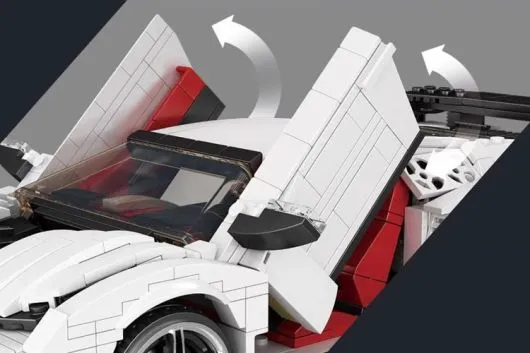 MouldKing Klemmbausteine Supersportwagen in weiß - 1116 Teile