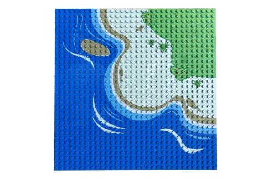 Klemmbausteine Grundplatte 32x32 Ufer 90 Grad (25,5cmx25,5cm)