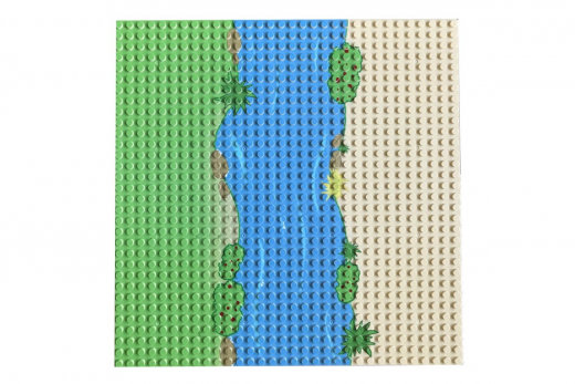 Klemmbaustein Grundplatte Strand gerade 32x32 (25,5cmx25,5cm)